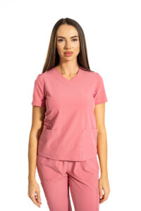 Essential Comfort women’s medical blouse with V-Neckline