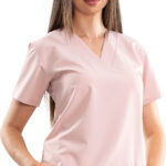 Women’s Relax Fit medical blouse with a deep V-neck