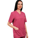 Smart Classic women’s medical blouse with wrap neckline
