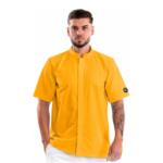 Men’s medical blouse with mandarin collar and concealed closure