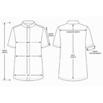 Men’s medical blouse with mandarin collar and concealed closure