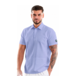 Men’s Polo-style medical blouse with concealed closure