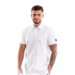Men’s Polo-style medical blouse with concealed closure