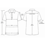 Men’s Polo-style medical blouse with concealed closure