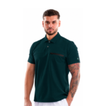 Men’s Polo-style medical blouse with buttons