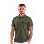 Men’s Polo-style medical blouse with buttons