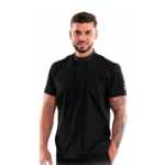 Men’s medical blouse with mandarin collar and concealed closure