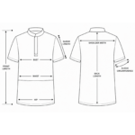 Men’s medical blouse with mandarin collar and concealed closure