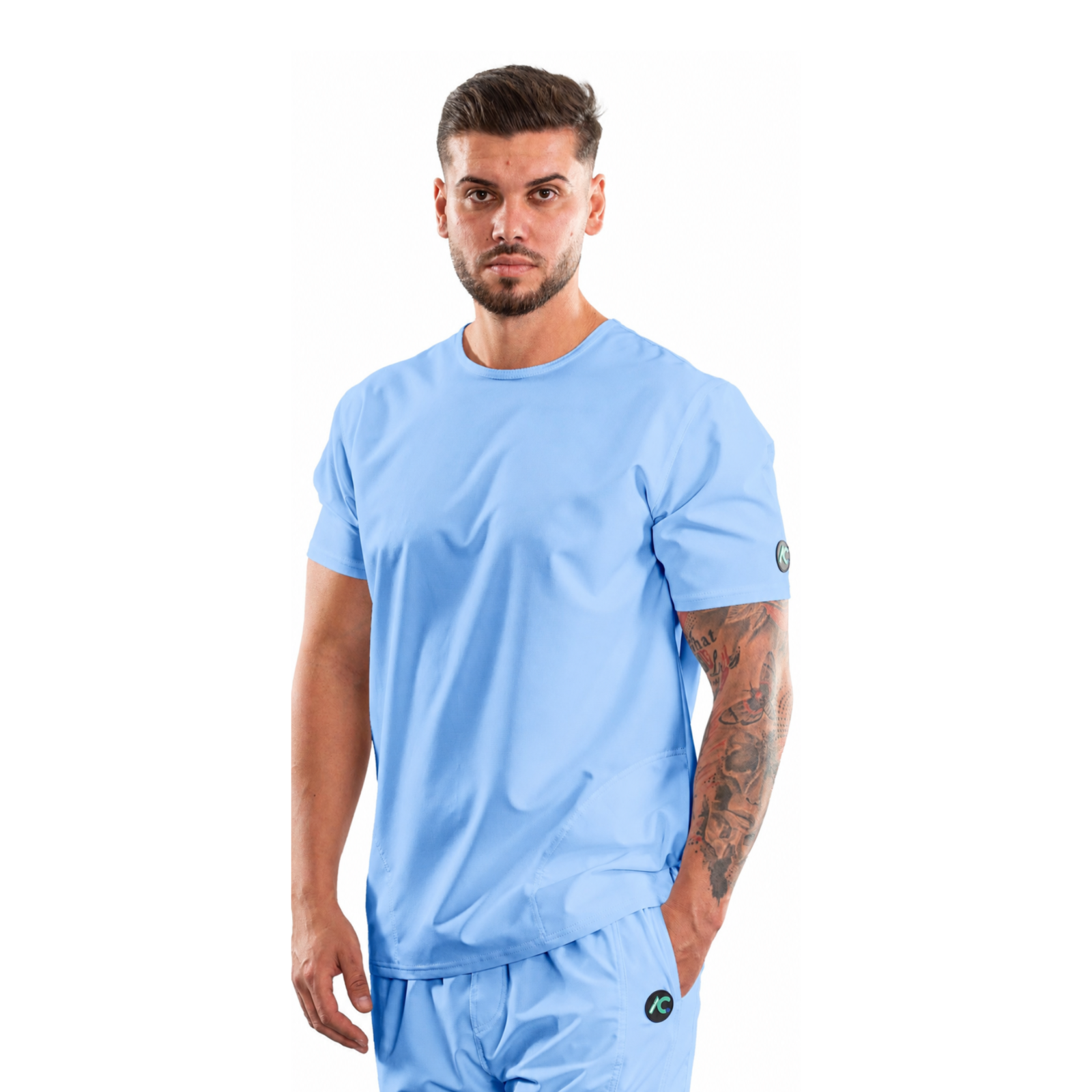 Men’s Active Sport medical blouse with round neck