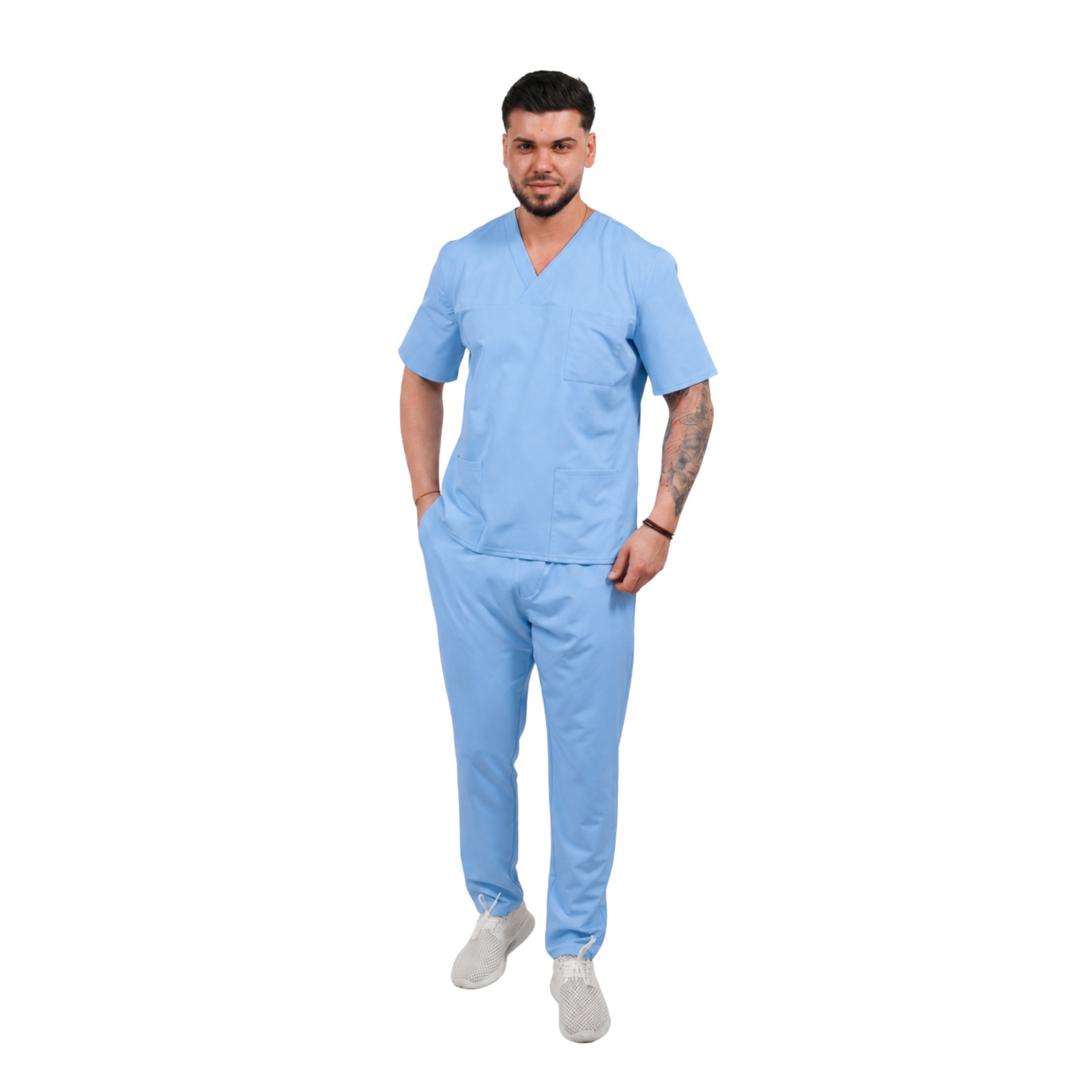 Men’s Smart Classic medical blouse with crossover neckline