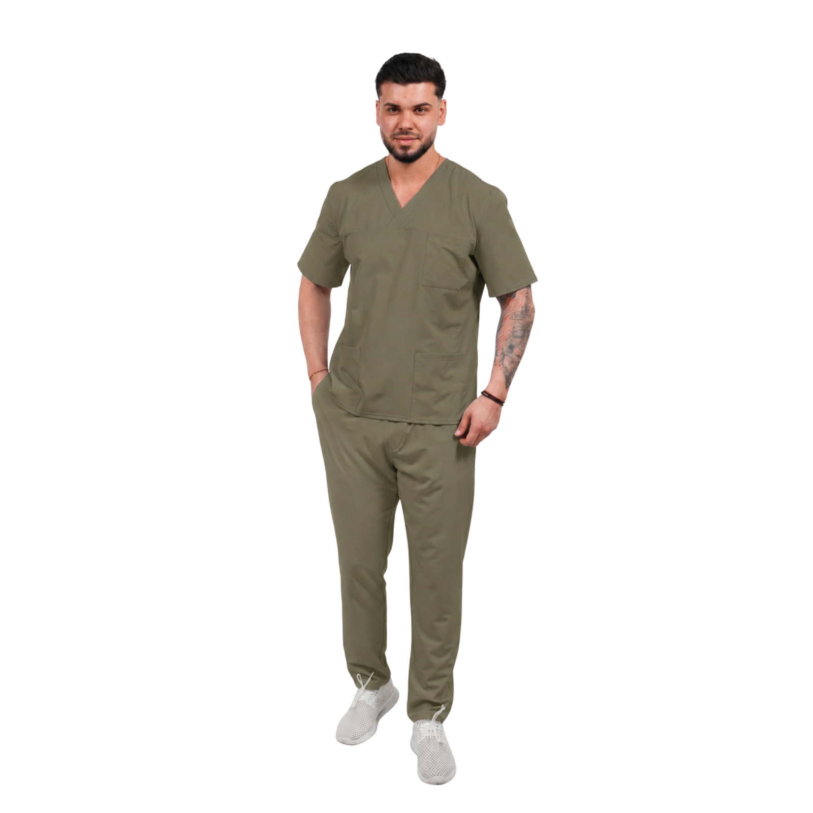 Men’s Smart Classic medical blouse with crossover neckline
