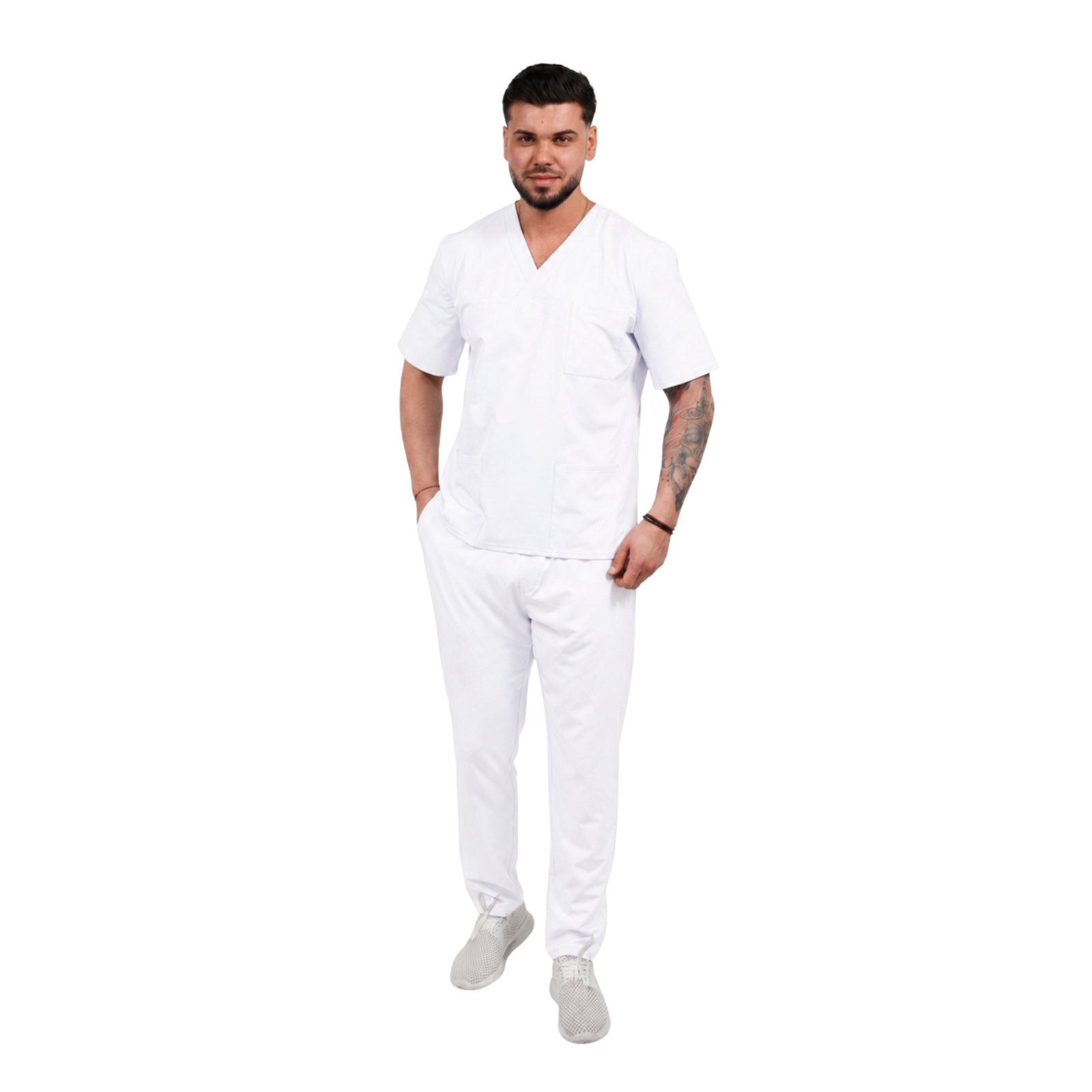Men’s Smart Classic medical blouse with crossover neckline