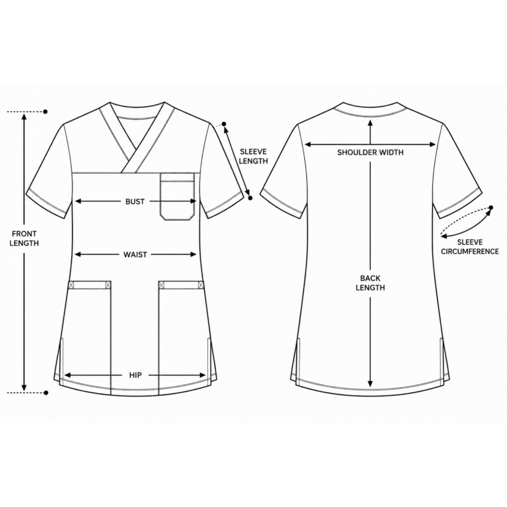 Men’s Smart Classic medical blouse with crossover neckline