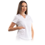 Classic comfort women’s medical blouse with V-neck