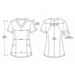 Classic comfort women’s medical blouse with V-neck