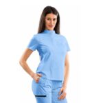 Classic women’s medical blouse with concealed closure