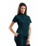 Classic women’s medical blouse with concealed closure