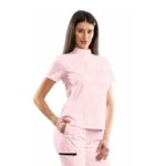 Classic women’s medical blouse with concealed closure