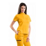 Classic women’s medical blouse with concealed closure