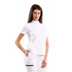 Classic women’s medical blouse with concealed closure
