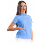 Women’s smart line medical blouse with a mandarin collar
