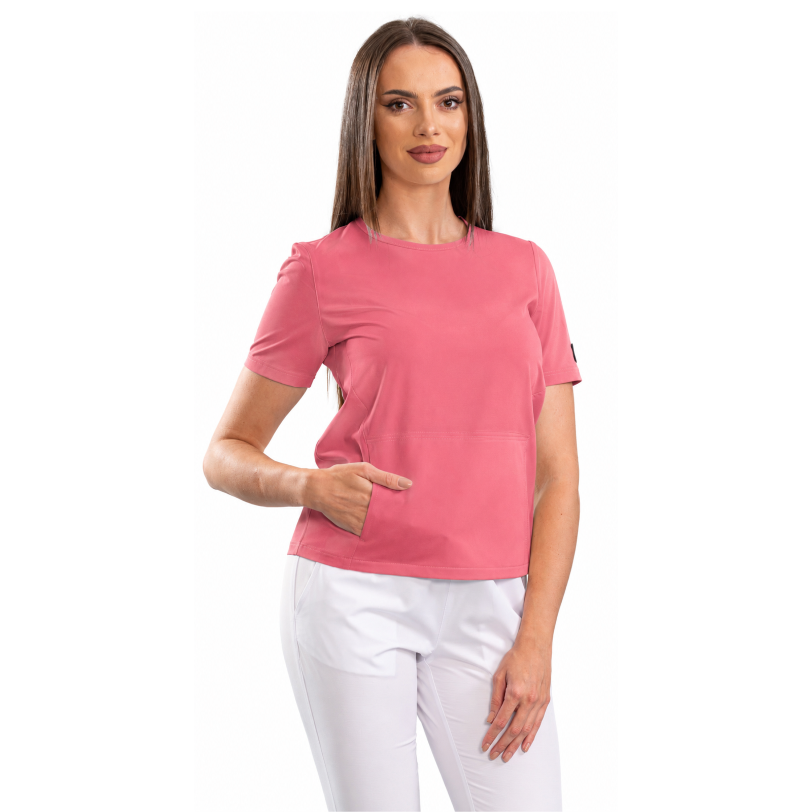 Active Sport women’s medical blouse with a round neckline
