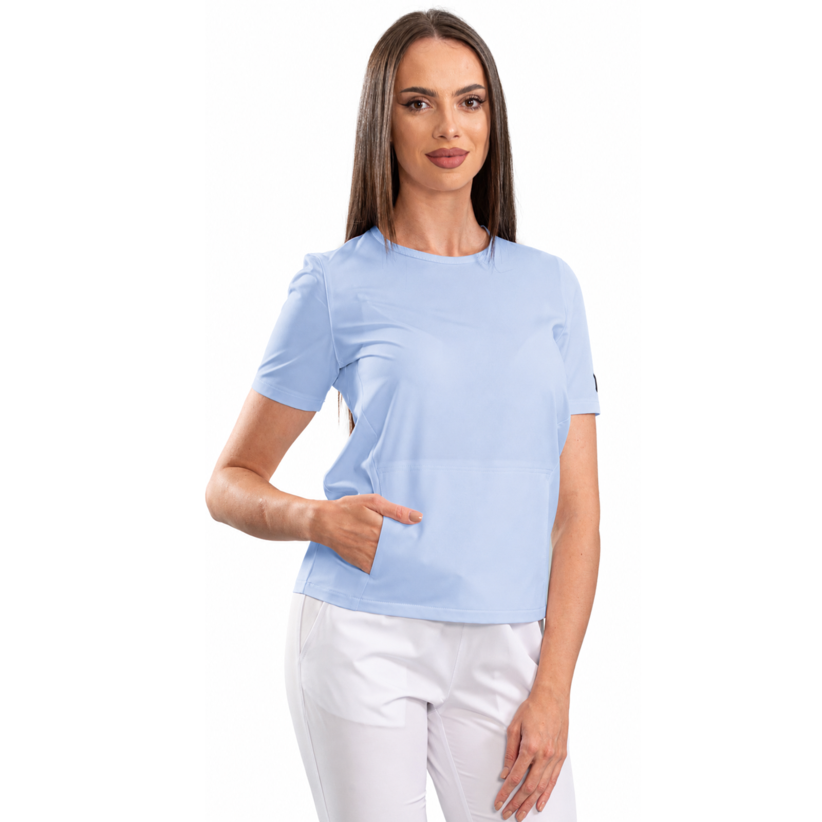 Active Sport women’s medical blouse with a round neckline