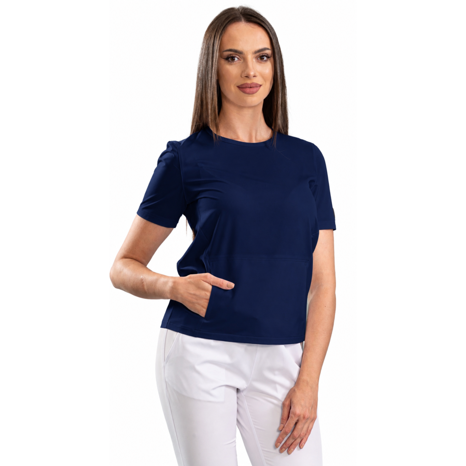 Active Sport women’s medical blouse with a round neckline