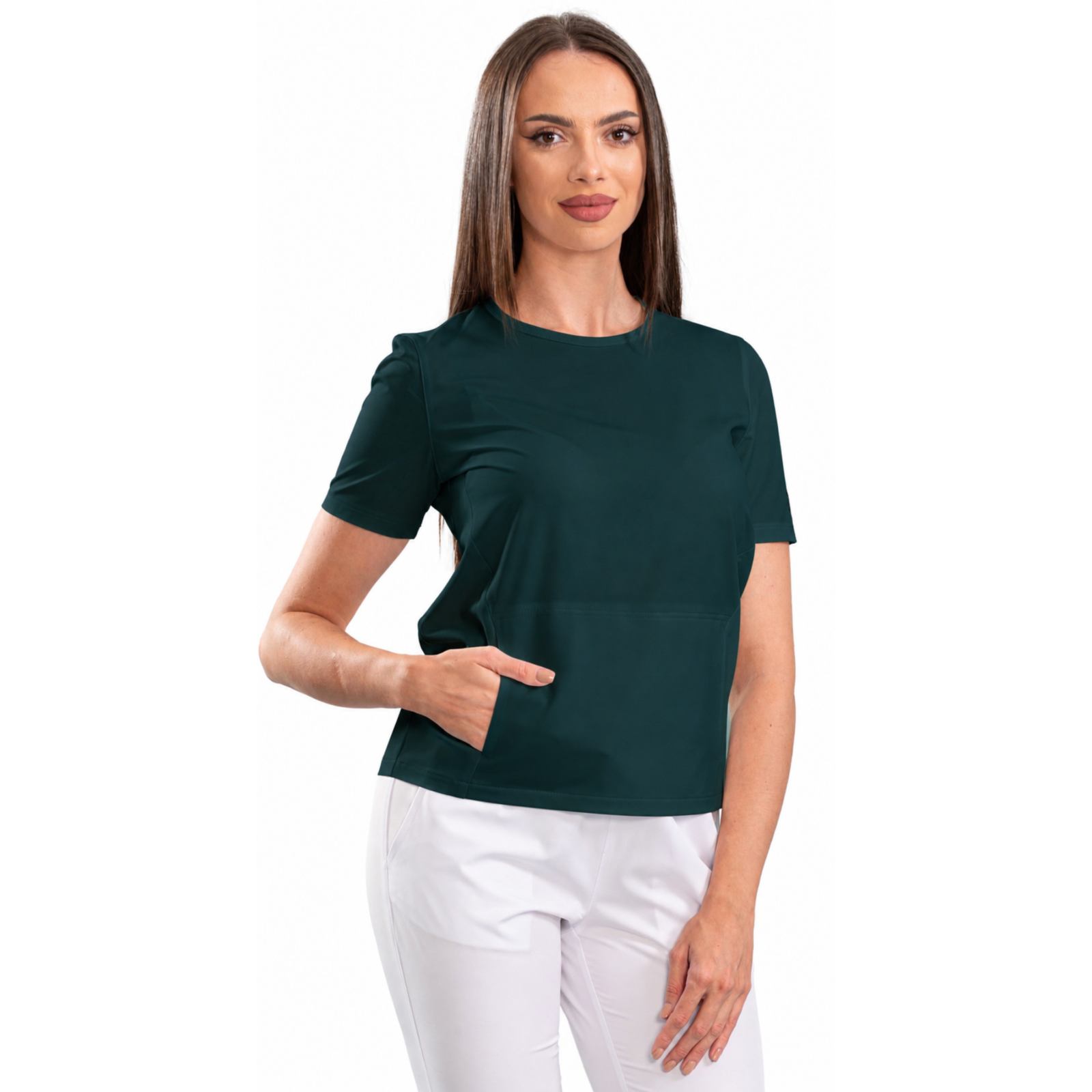 Active Sport women’s medical blouse with a round neckline