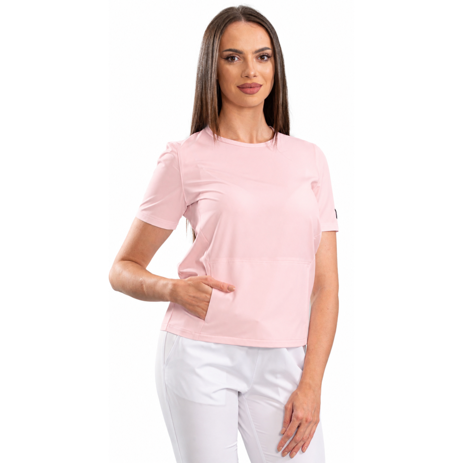 Active Sport women’s medical blouse with a round neckline