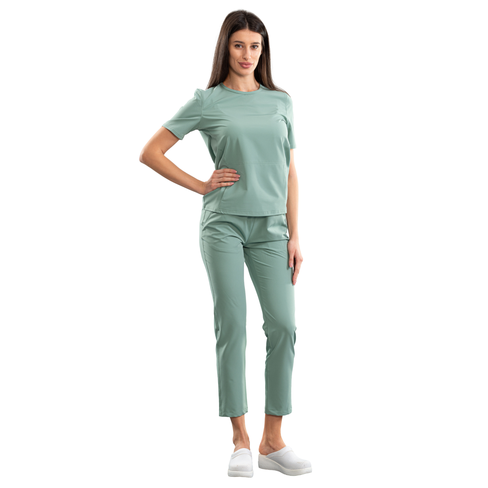Active Sport women’s medical blouse with a round neckline