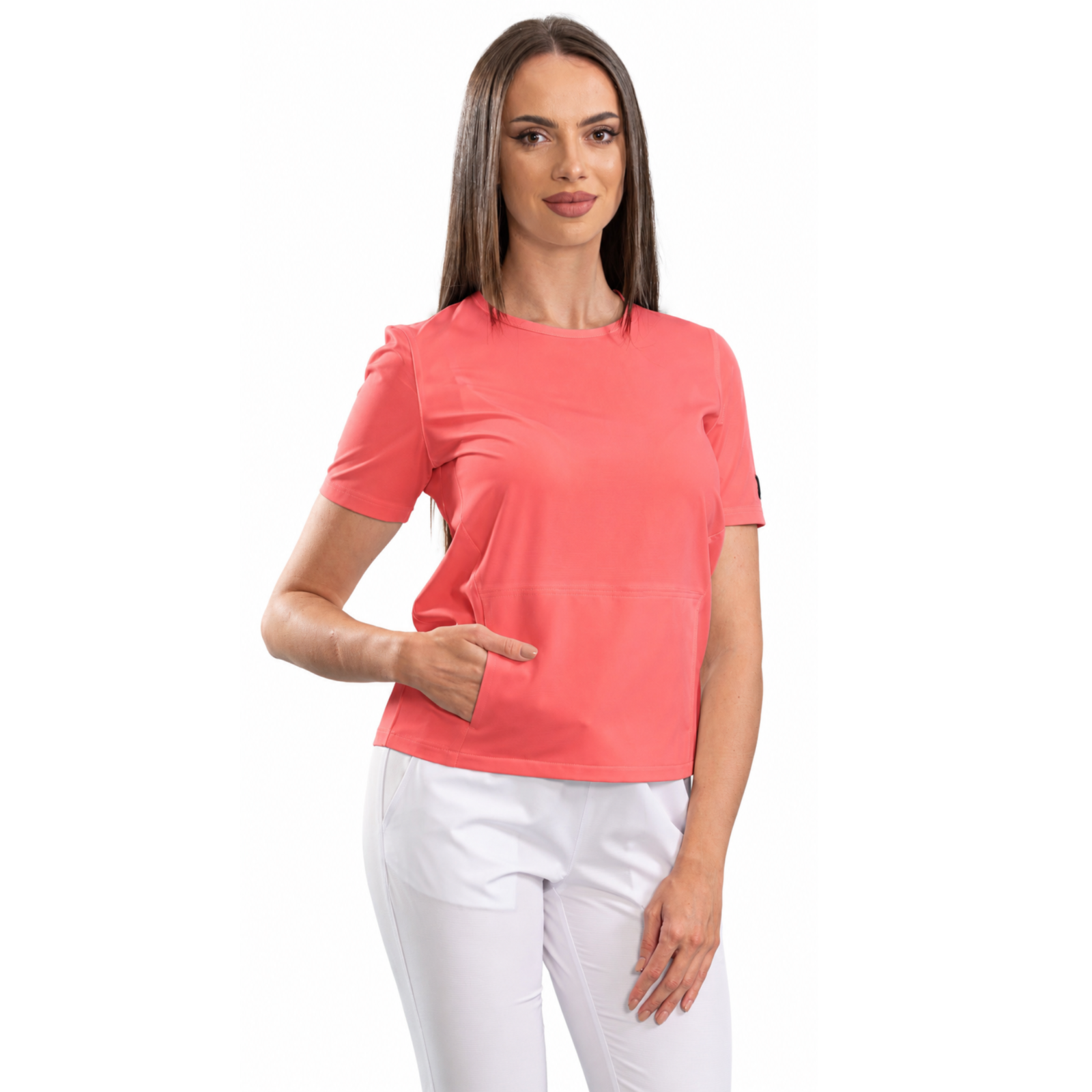 Active Sport women’s medical blouse with a round neckline