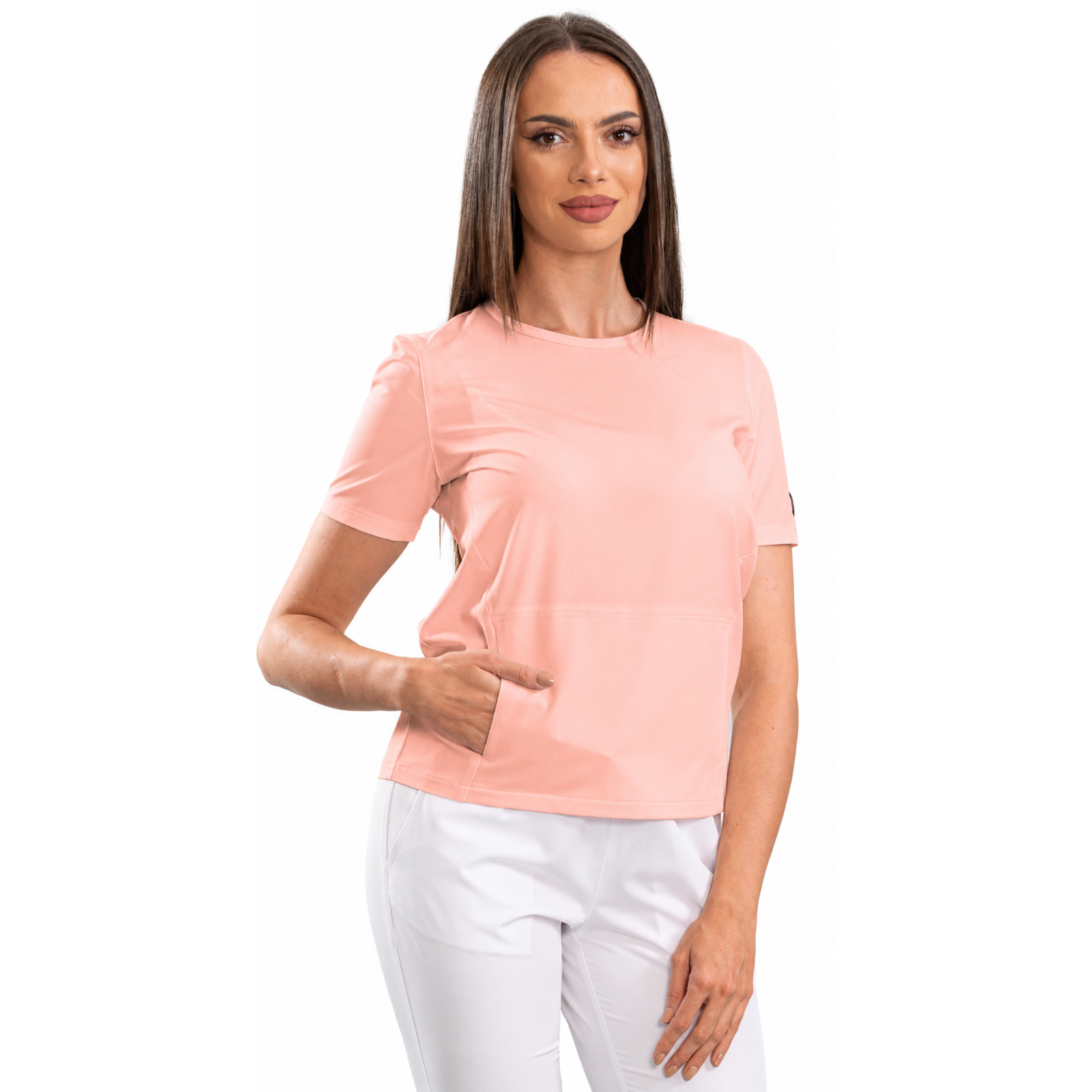 Active Sport women’s medical blouse with a round neckline