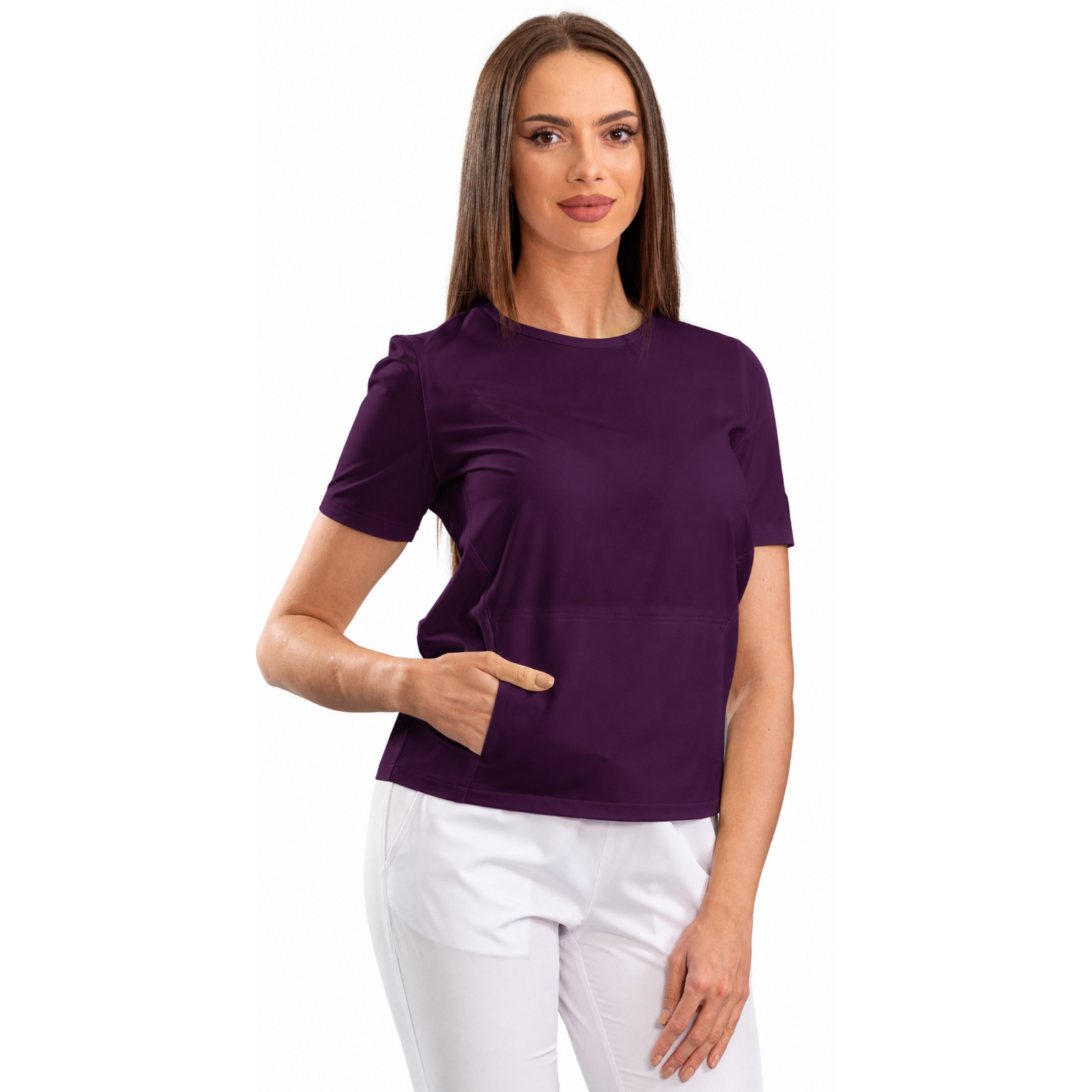 Active Sport women’s medical blouse with a round neckline