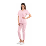 Relax Fit women’s medical blouse with crossover V-neckline and kangaroo pocket