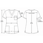 Relax Fit women’s medical blouse with crossover V-Neckline and 3 pockets
