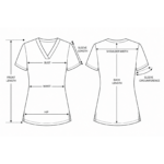 Women’s Relax Fit medical blouse with a deep V-neck