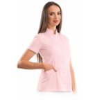 Executive women’s medical blouse with mandarin collar
