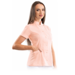Executive women’s medical blouse with mandarin collar