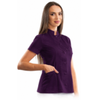 Executive women’s medical blouse with mandarin collar