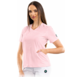Women’s Wrap-style medical blouse with asymmetrical neckline