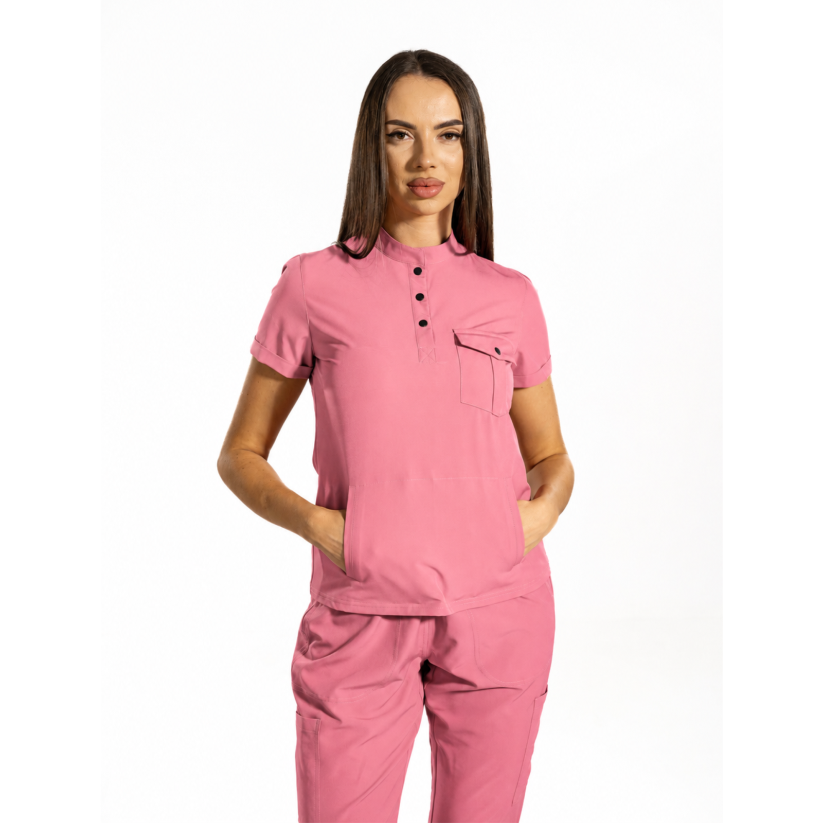 Urban Cargo women’s medical blouse with mandarin collar and secure pockets