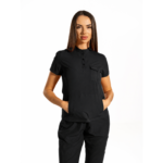 Urban Cargo women’s medical blouse with mandarin collar and secure pockets