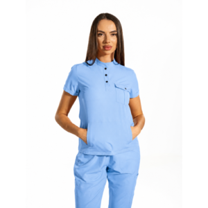 Urban Cargo women’s medical blouse with mandarin collar and secure pockets