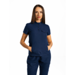 Urban Cargo women’s medical blouse with mandarin collar and secure pockets