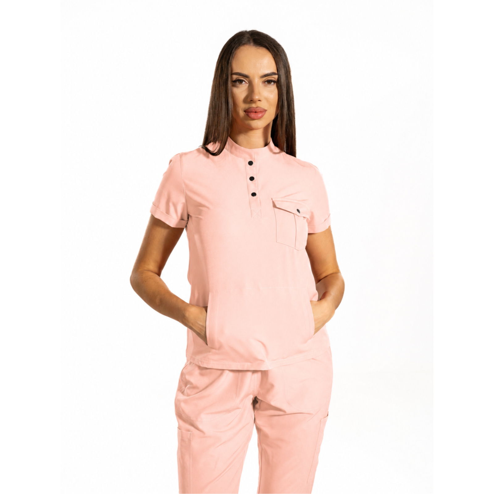 Urban Cargo women’s medical blouse with mandarin collar and secure pockets