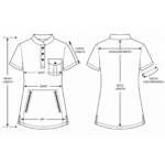 Urban Cargo women’s medical blouse with mandarin collar and secure pockets