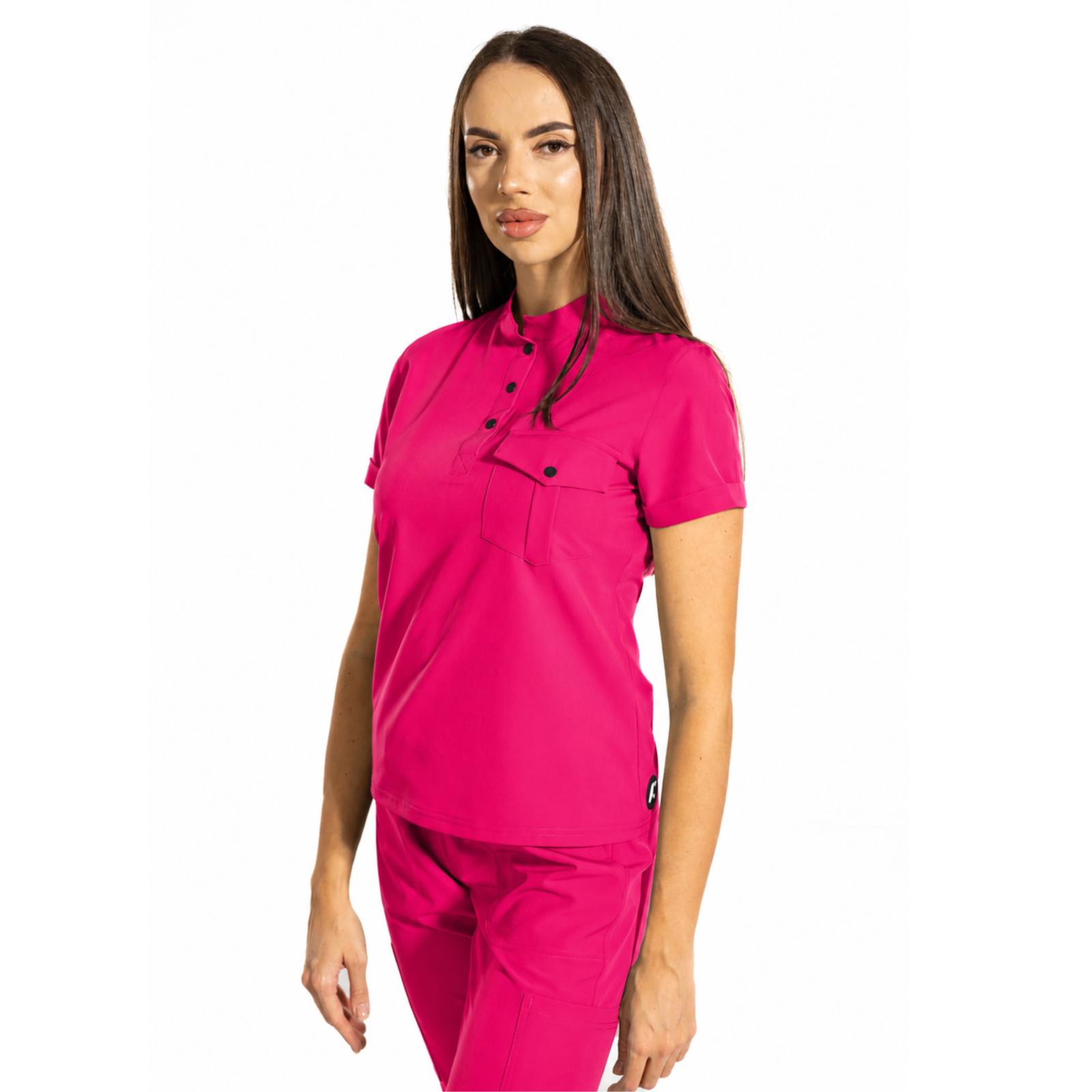 Urban Style women’s medical blouse with mandarin collar