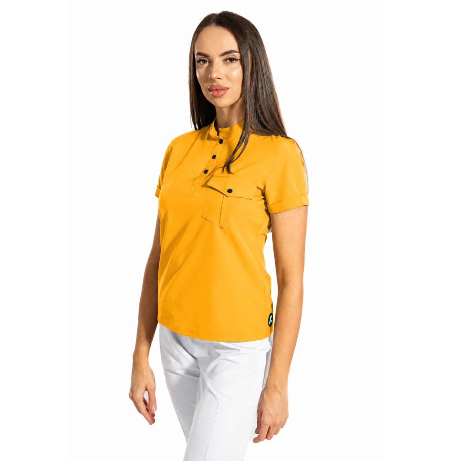 Urban Style women’s medical blouse with mandarin collar