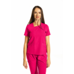 Dynamic Shift women’s medical blouse with asymmetrical neckline